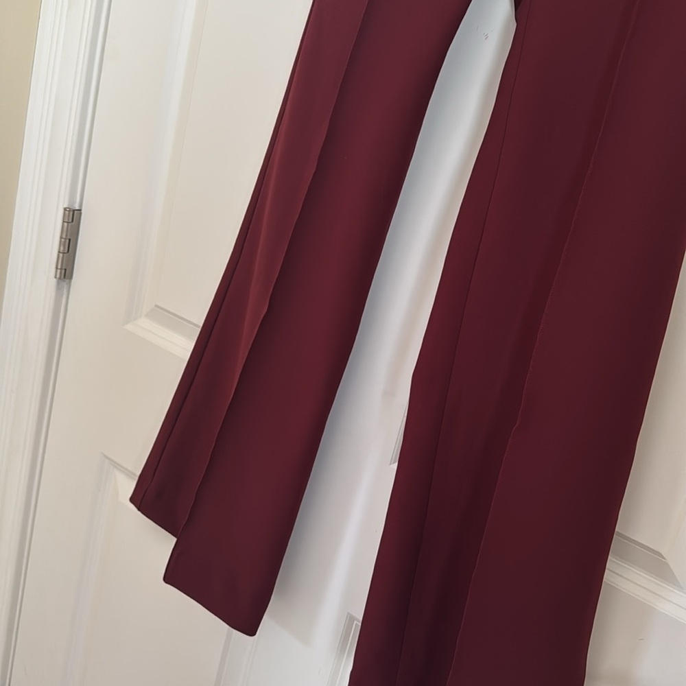 Express Wine Ruby Red Super High Waisted Rise Fla… - image 3